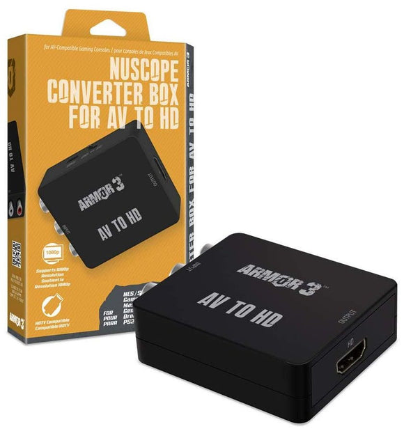 Armor3 NuScope Converter Box for AV to HD, converts analogue signal to digital high definition HDMI