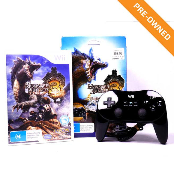 Monster Hunter 3 Classic Controller Pro Pack (Game & Controller, boxed) [PRE-OWNED]