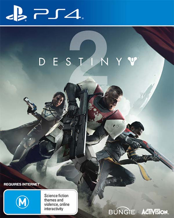 The action shooter video game Destiny 2 on PlayStation 4